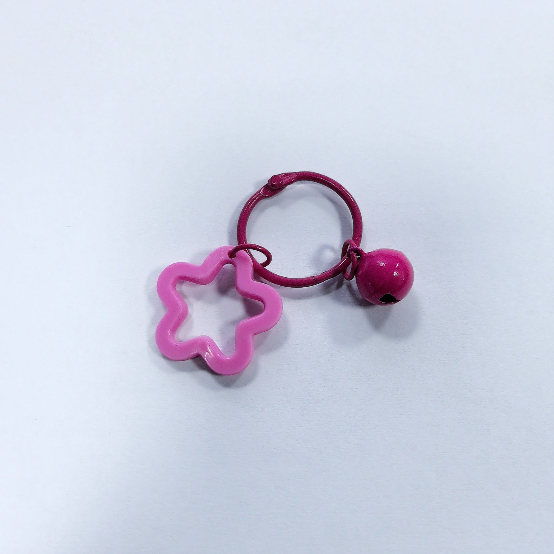 Wholesale 20pcs/pack colorful five-pointed star acrylic keychain pendants